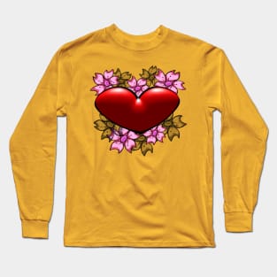 Sakura Heart Long Sleeve T-Shirt